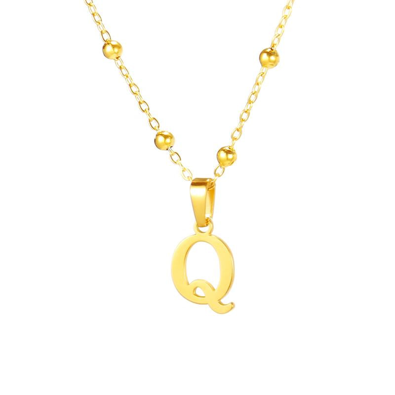 Gold Letter Necklace for Women/Girls, 14K Gold Plated Initial Letter Pendant Necklace Dainty Charm Initial Trendy Custom Accessories Jewelry